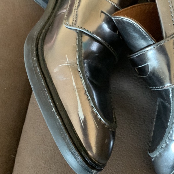 Silver pointed coach loafers - Picture 8 of 8